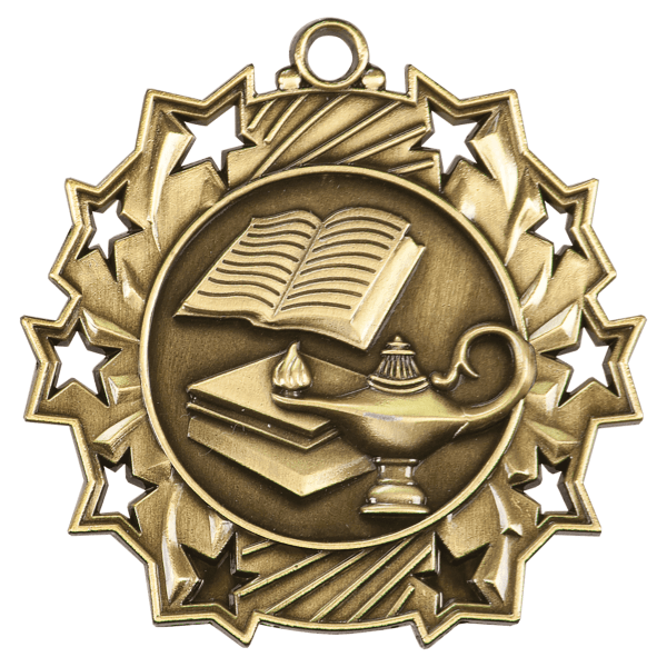 2.25" Academic Ten Star Medal – item TS506