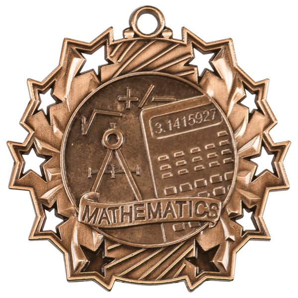 2.25" Placement Ten Star Medal – item TS507 image 3