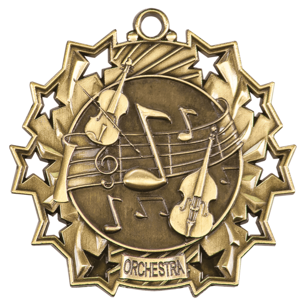 2.25" Placement Ten Star Medal – item TS509