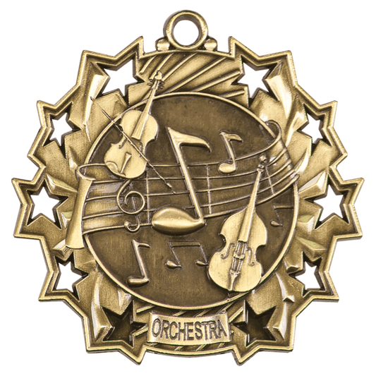 2.25" Placement Ten Star Medal – item TS509