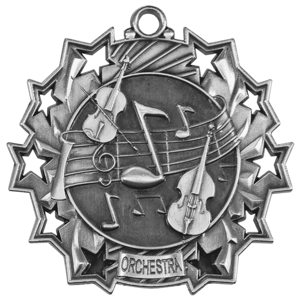 2.25" Placement Ten Star Medal – item TS509 image 2