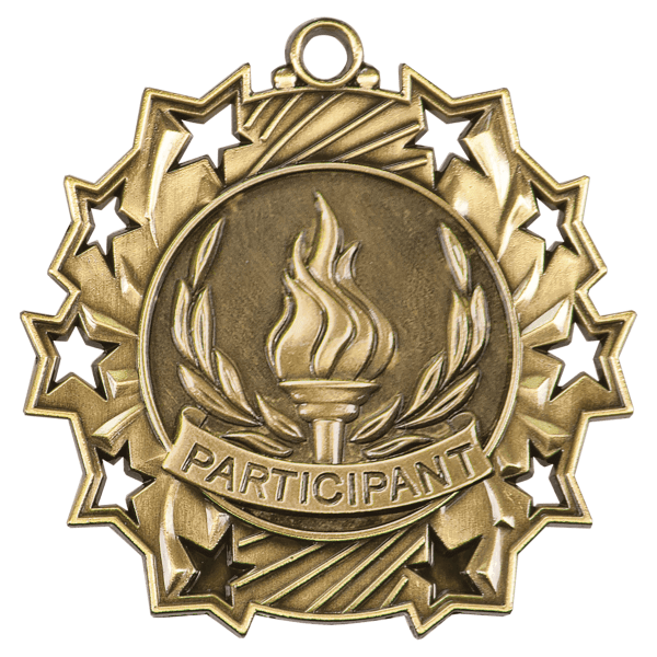 2.25" Placement Ten Star Medal – item TS510