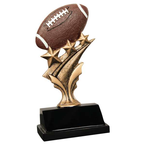5.5" Football Tri Star Resin Award – item TS804