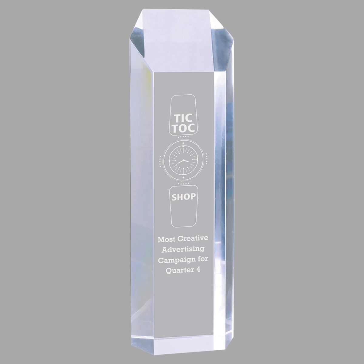 3" x 10" Clear Tower Acrylic — TWR32