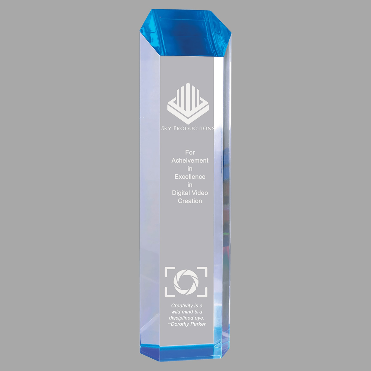 3" x 12" Blue Tower Acrylic — TWR33BU