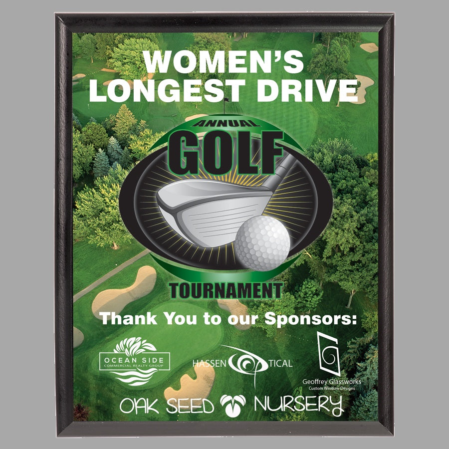8" x 10" Unisub Full Color Plaque w/ Black Edge – item UN1003