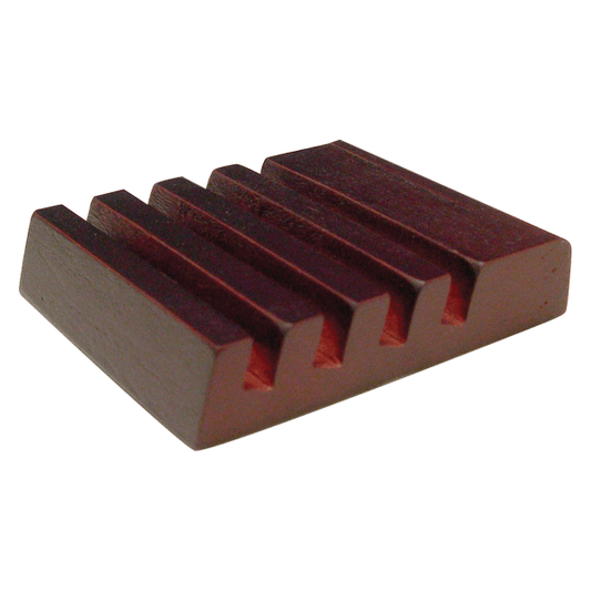 2.5" x 3" Unisub Mahogany Finish Slotted Coaster Holder – item UN5701