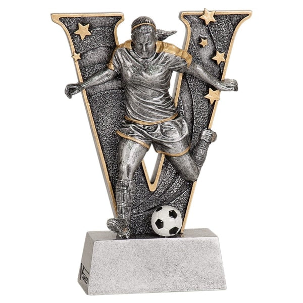 6" Female-Soccer" V" Series Resin Award – item V811