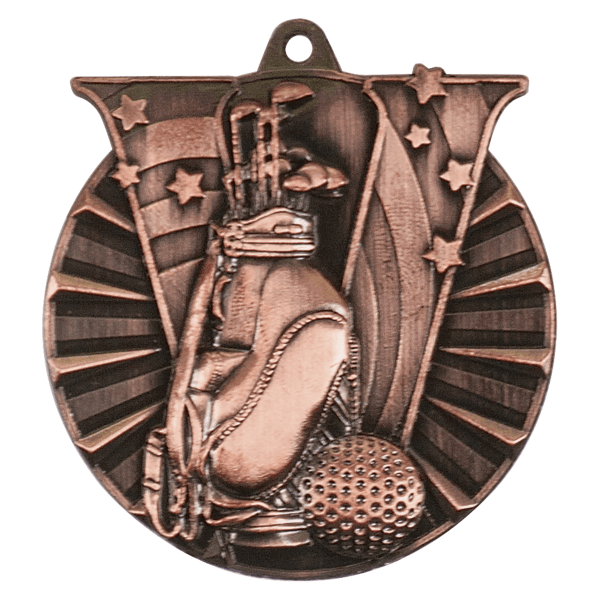 2" Golf Victory Medal – item VM105 image 3