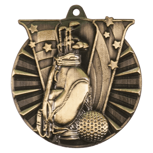 2" Golf Victory Medal – item VM105