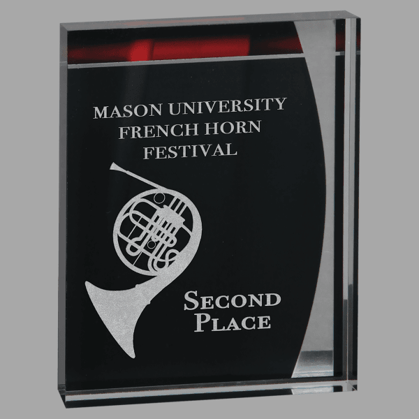 5.25" X 6.5 Lustre Stndup Acrylic Award – item VPX833B