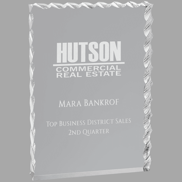 6" X 8 Wave Edge Acrylic Award – item WEA3S image 3