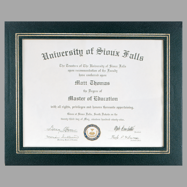 13.25" x 10.75" Certificate Holder Plaque – item Z7BLK image 2