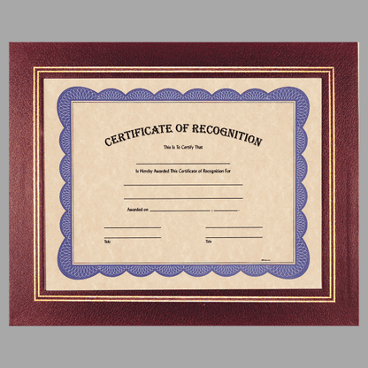 13.25" x 10.75" Burgundy Certificate Holder Plaque – item Z7BUR image 2