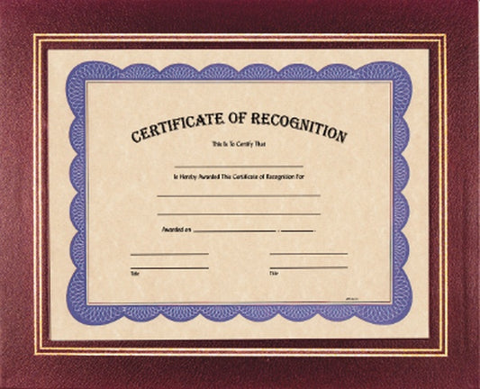13.25" x 10.75" Burgundy Certificate Holder Plaque – item Z7BUR