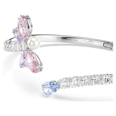 Ariana Grande x Swarovski bangle, Mixed cuts, Dragonfly, Multicolored, Rhodium plated image 2