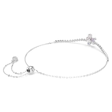 Ariana Grande x Swarovski bracelet, Mixed cuts, Flower, Multicolored, Rhodium plated image 4