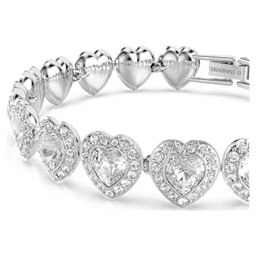 Ariana Grande x Swarovski bracelet, Mixed cuts, Heart, White, Rhodium plated image 2