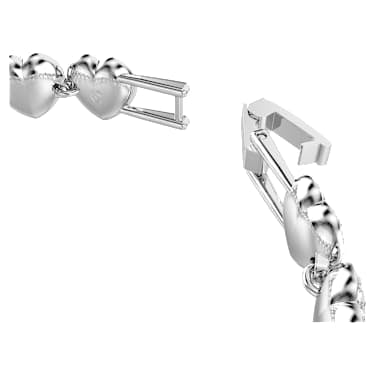 Ariana Grande x Swarovski bracelet, Mixed cuts, Heart, White, Rhodium plated image 3