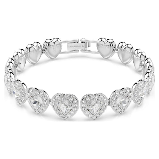 Ariana Grande x Swarovski bracelet, Mixed cuts, Heart, White, Rhodium plated image 1