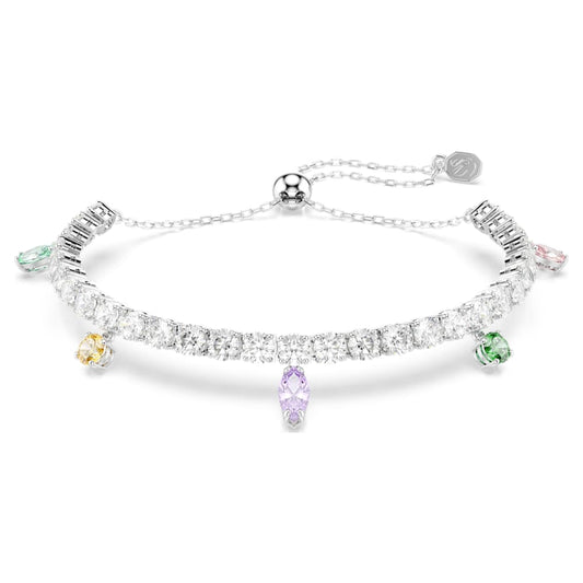 Ariana Grande x Swarovski bracelet, Mixed cuts, Multicolored, Rhodium plated image 1