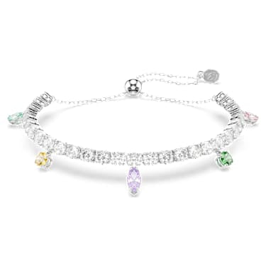 Ariana Grande x Swarovski bracelet, Mixed cuts, Multicolored, Rhodium plated image 6