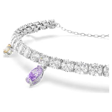 Ariana Grande x Swarovski bracelet, Mixed cuts, Multicolored, Rhodium plated image 2