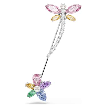 Ariana Grande x Swarovski brooch, Mixed cuts, Dragonfly, Multicolored, Rhodium plated image 6