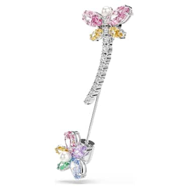 Ariana Grande x Swarovski brooch, Mixed cuts, Dragonfly, Multicolored, Rhodium plated image 2