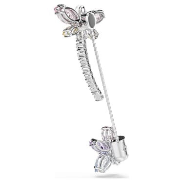 Ariana Grande x Swarovski brooch, Mixed cuts, Dragonfly, Multicolored, Rhodium plated image 4