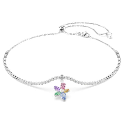 Ariana Grande x Swarovski choker, Mixed cuts, Flower, Multicolored, Rhodium plated image 1