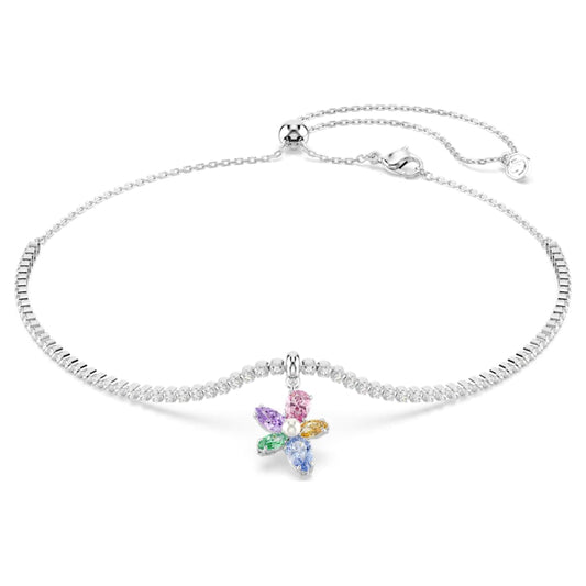 Ariana Grande x Swarovski choker, Mixed cuts, Flower, Multicolored, Rhodium plated image 1