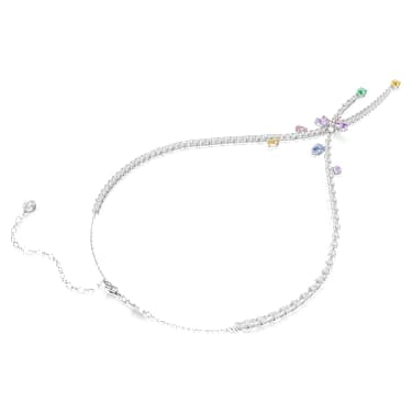 Ariana Grande x Swarovski necklace, Mixed cuts, Dragonfly, Multicolored, Rhodium plated image 4