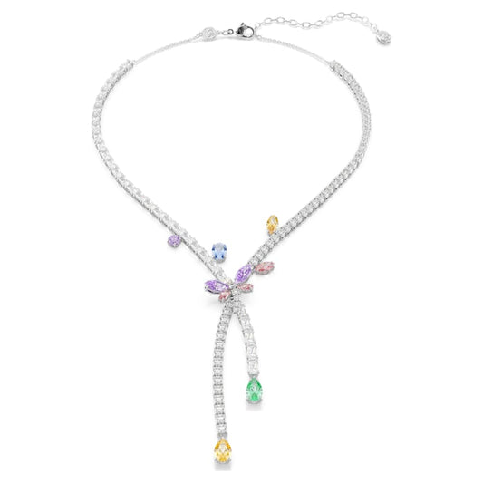 Ariana Grande x Swarovski necklace, Mixed cuts, Dragonfly, Multicolored, Rhodium plated image 1