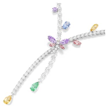 Ariana Grande x Swarovski necklace, Mixed cuts, Dragonfly, Multicolored, Rhodium plated image 2