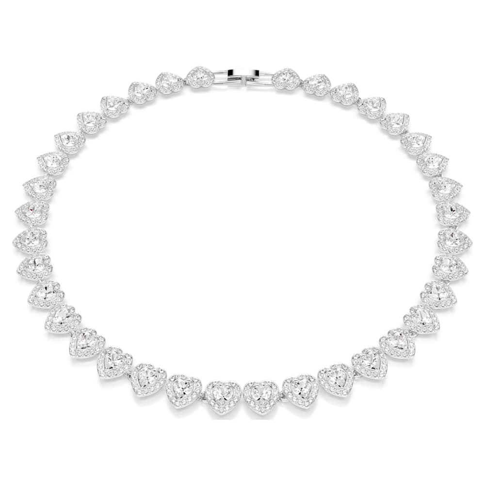 Ariana Grande x Swarovski necklace, Mixed cuts, Heart, White, Rhodium plated image 1
