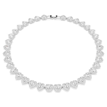 Ariana Grande x Swarovski necklace, Mixed cuts, Heart, White, Rhodium plated image 1
