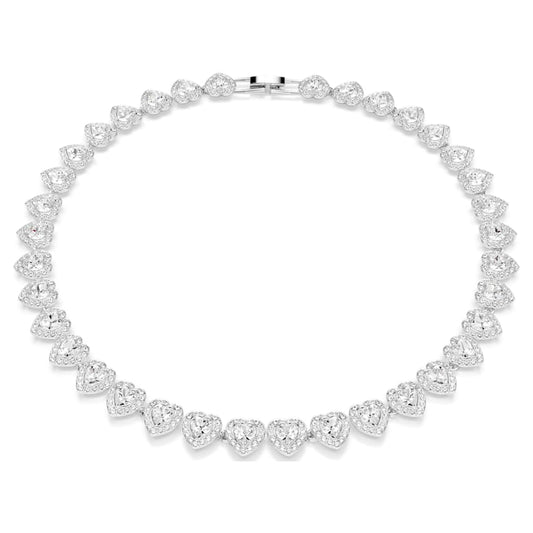 Ariana Grande x Swarovski necklace, Mixed cuts, Heart, White, Rhodium plated image 1