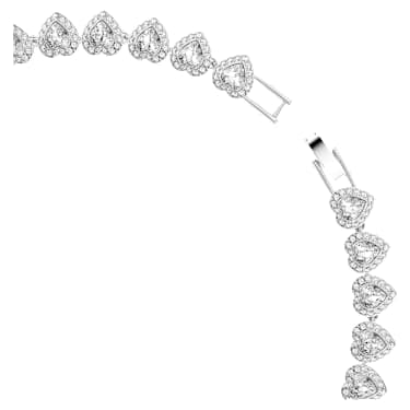 Ariana Grande x Swarovski necklace, Mixed cuts, Heart, White, Rhodium plated image 3