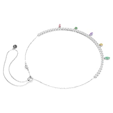 Ariana Grande x Swarovski necklace, Mixed cuts, Multicolored, Rhodium plated image 4