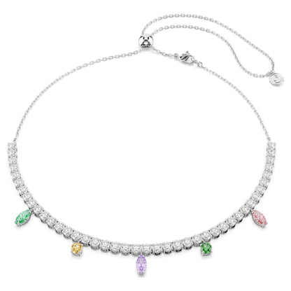 Ariana Grande x Swarovski necklace, Mixed cuts, Multicolored, Rhodium plated image 1