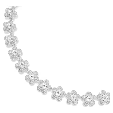 Ariana Grande x Swarovski necklace, Round cut, Flower, White, Rhodium plated image 2