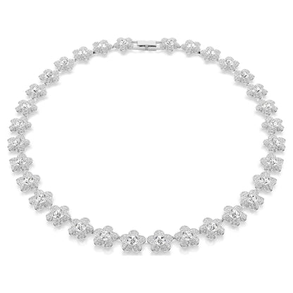 Ariana Grande x Swarovski necklace, Round cut, Flower, White, Rhodium plated image 1