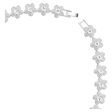 Ariana Grande x Swarovski necklace, Round cut, Flower, White, Rhodium plated image 3