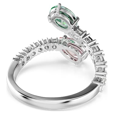 Ariana Grande x Swarovski open ring, Mixed cuts, Multicolored, Rhodium plated image 4