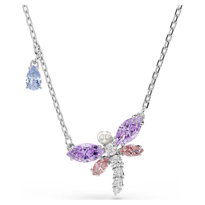 Ariana Grande x Swarovski pendant, Mixed cuts, Dragonfly, Multicolored, Rhodium plated image 1