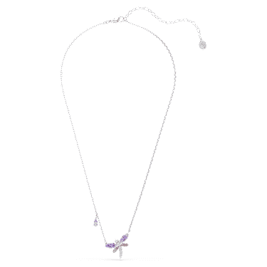 Ariana Grande x Swarovski pendant, Mixed cuts, Dragonfly, Multicolored, Rhodium plated image 2