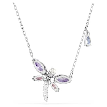 Ariana Grande x Swarovski pendant, Mixed cuts, Dragonfly, Multicolored, Rhodium plated image 5