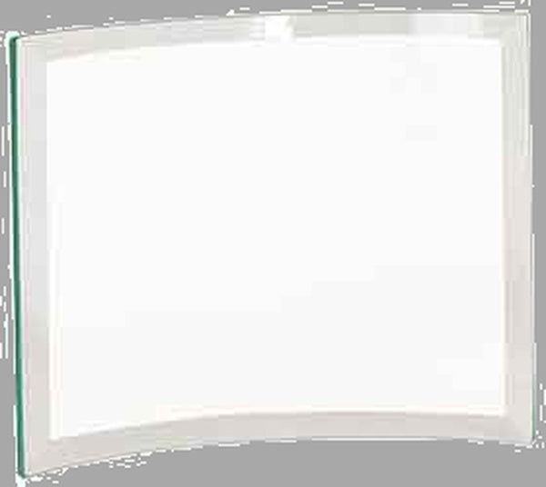 8" x 6" x 0.25" Beveled Jade Glass Crescent Award – item CE6502 image 2