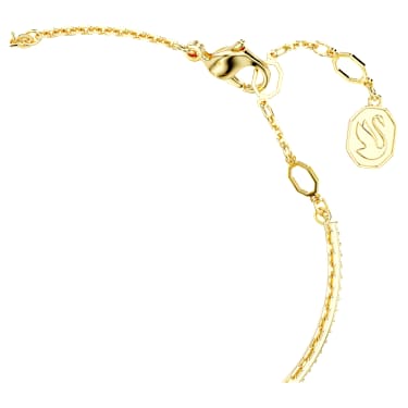 Chroma bangle, Heart, Red, 18K gold finish image 3